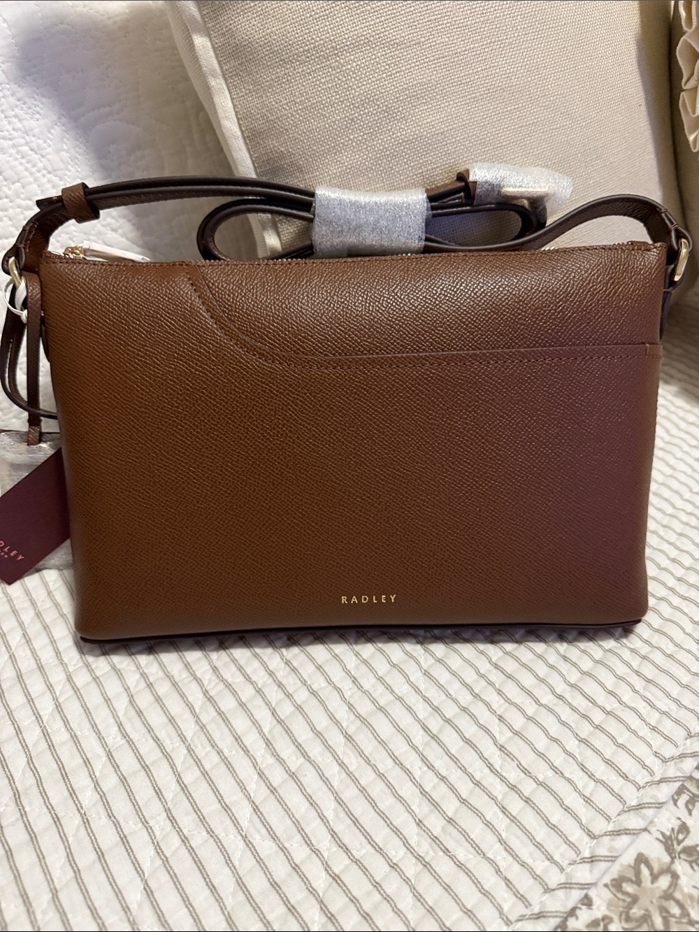 Radley London Brown Genuine Leather Crossbody Bag - Sleek Everyday Style